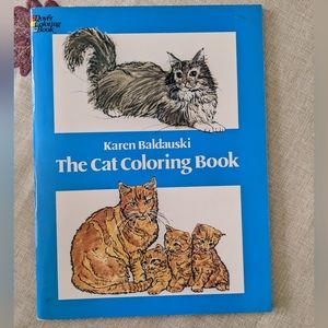 1980 'The Cat Coloring Book' by Karen Baldauski. Not Used